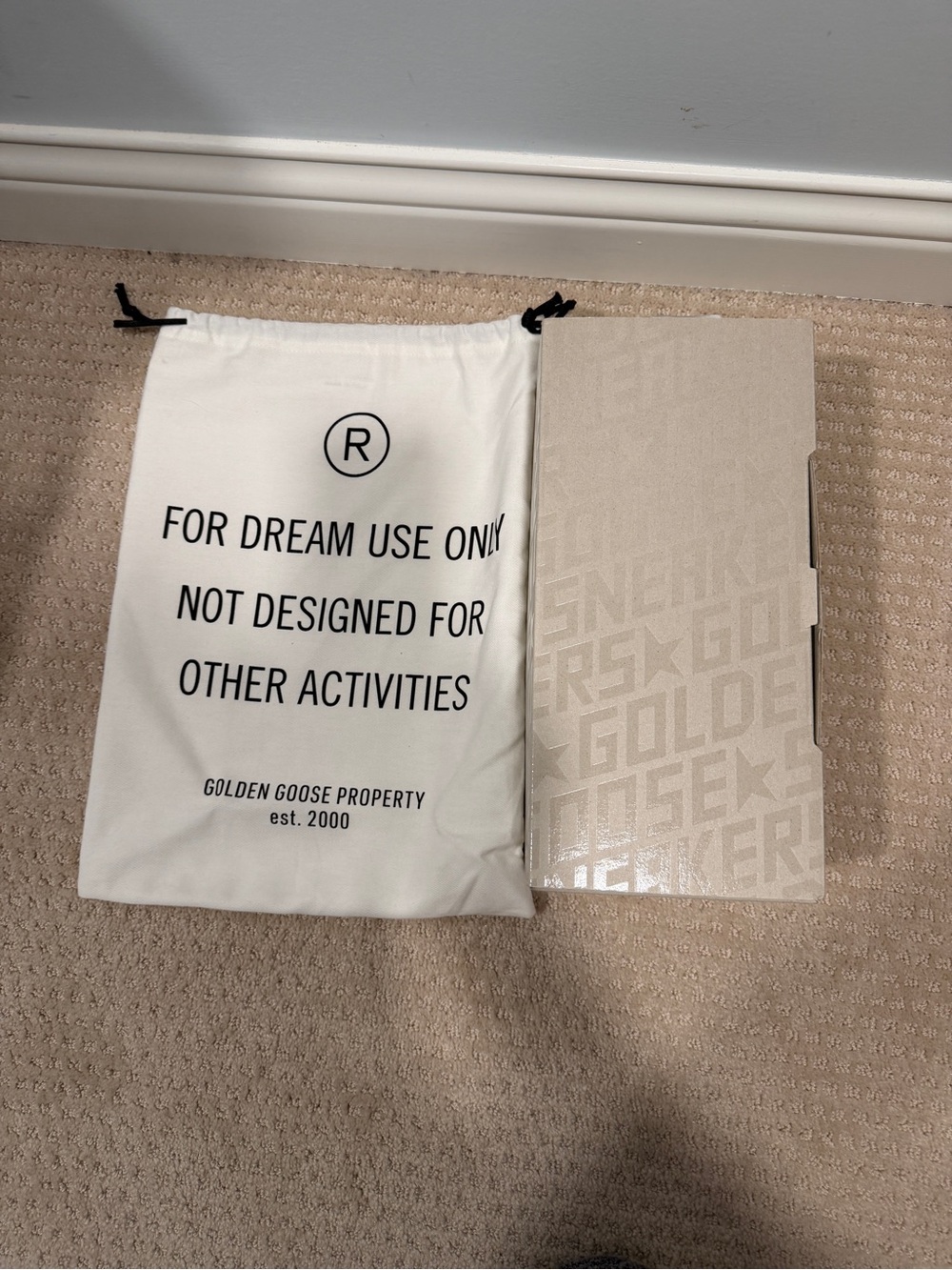 Golden Goose Shoe Box and Dust Bag